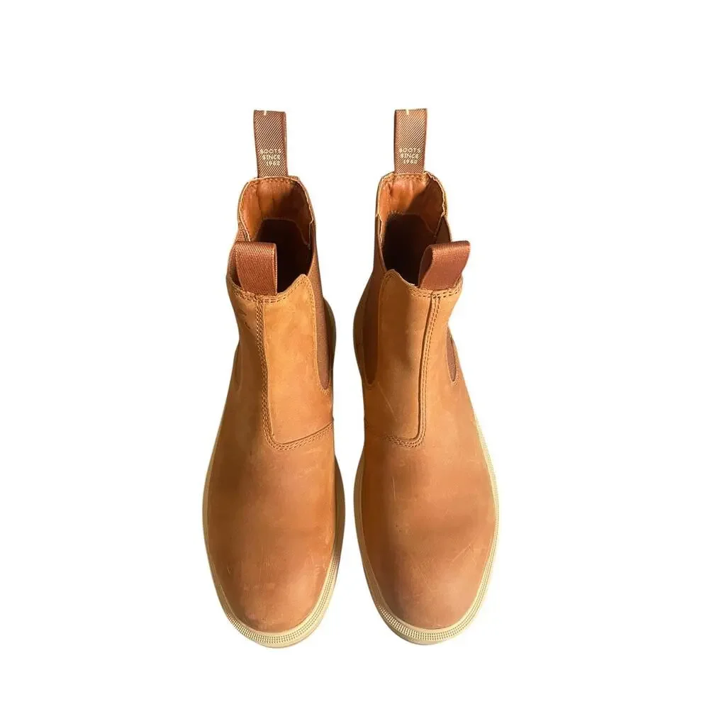 Sorel Women’s Hi-Line Scorch Tawny Buff Colored Leather Chelsea Boots Size-9